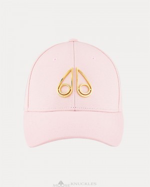 Baseball caps Moose Knuckles Hollow Logo Cap Femme Rose | JFOEY-2045