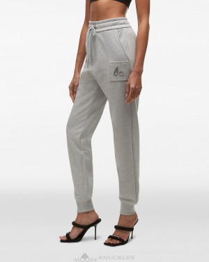 Pantalons Moose Knuckles Brooklyn Jogger Femme Grise | IJCFL-4250