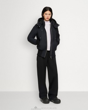 Veste Bombers Moose Knuckles Original Debbie Bomber Femme Bleu Marine | AEVLN-3024